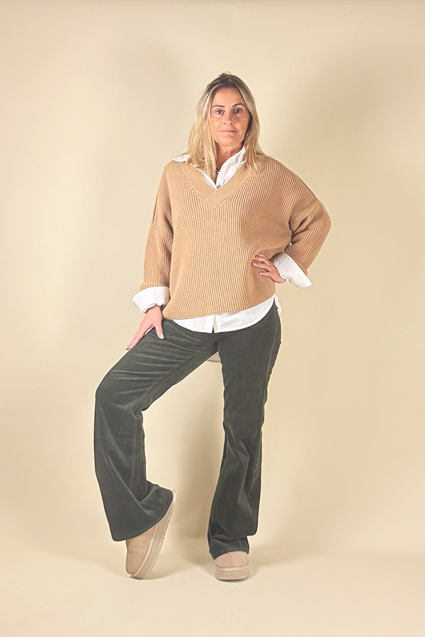 Pantalon Pietra - Velours Kaki