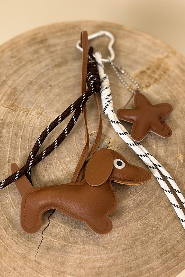 porte clés bijoux sac teckel