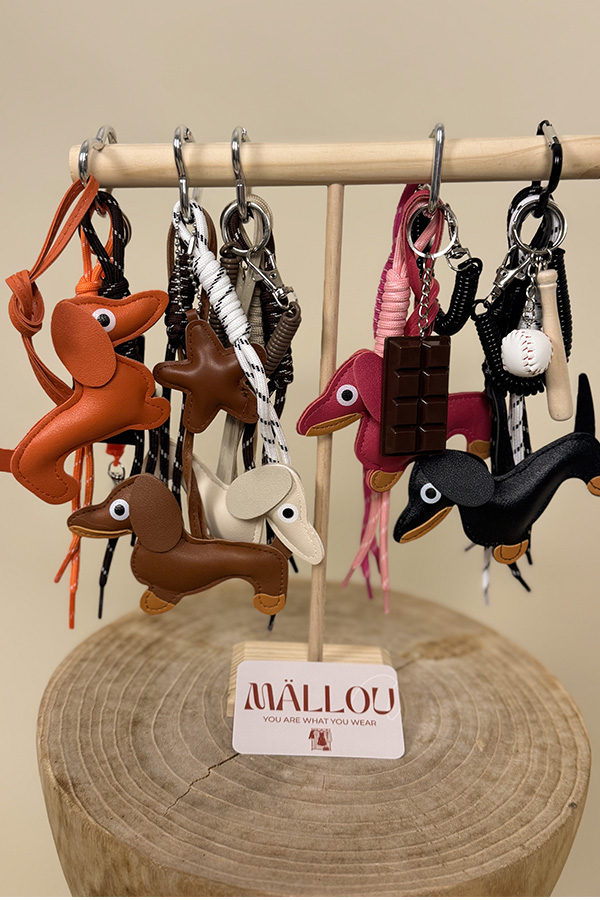 porte clés bijoux sac teckel