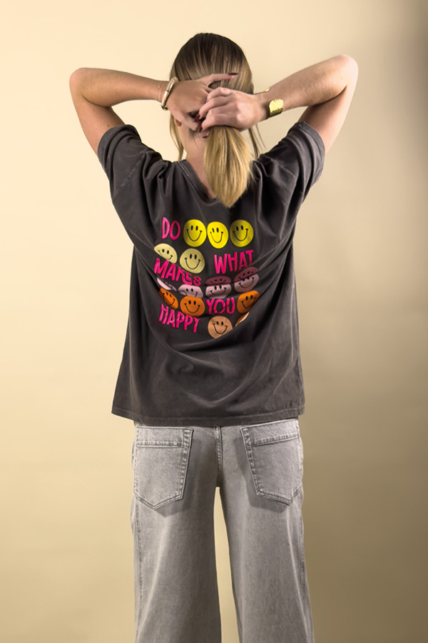 Alternative view of Happy Tshirt