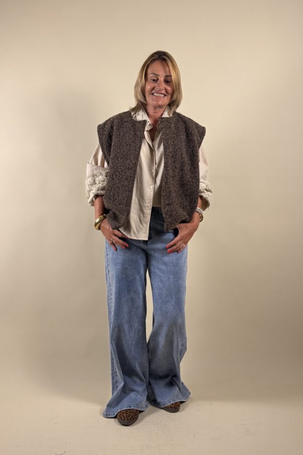 gilet sans manche laine bouillie