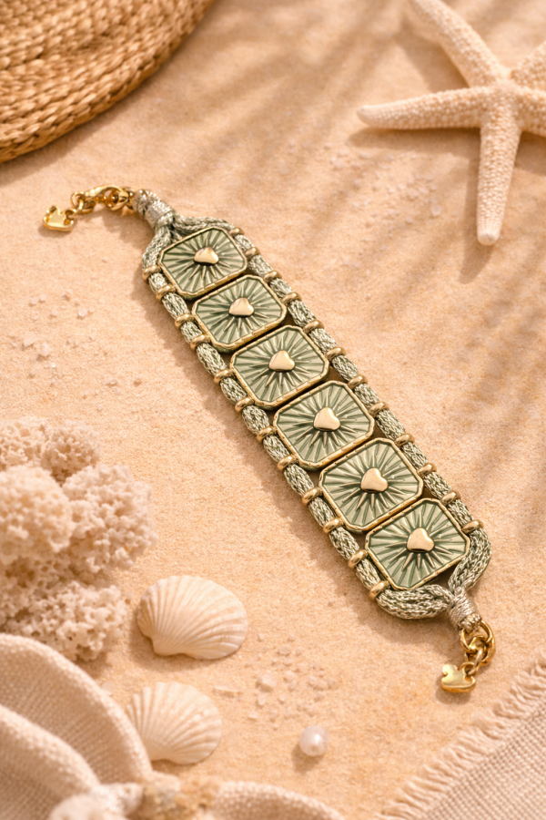 Alternative view of Bracelet Marie - Vert d'eau