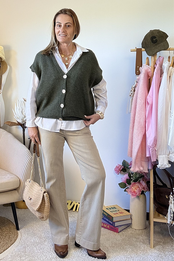 Alternative view of Gilet Emma Kaki