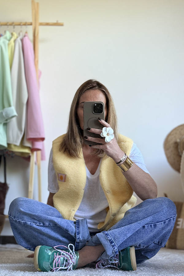 Gilet Pohême - Jaune