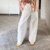 jean barrel blanc femme