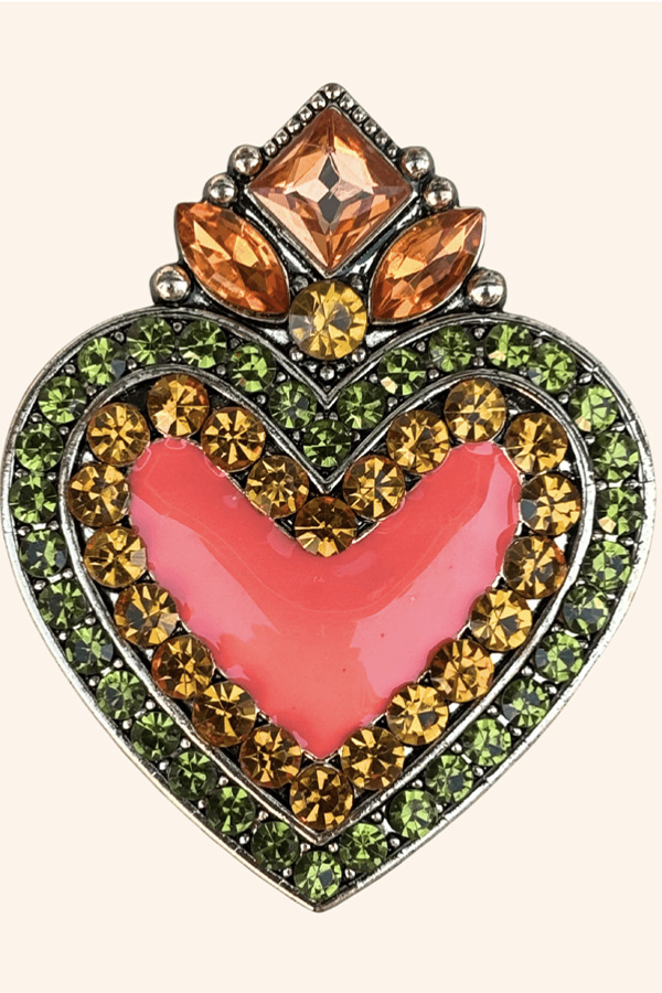 Alternative view of Clip Exvoto "Coeur Sacré" - 4 couleurs