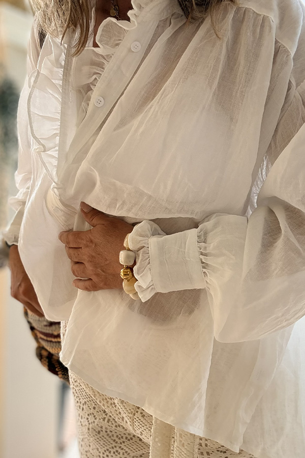 blouse blanche voile de coton