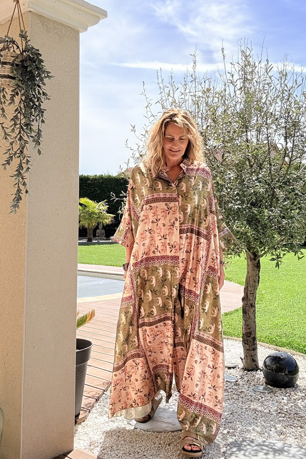 Robe Anne Imprimée – Robe Longue Bohème Chic