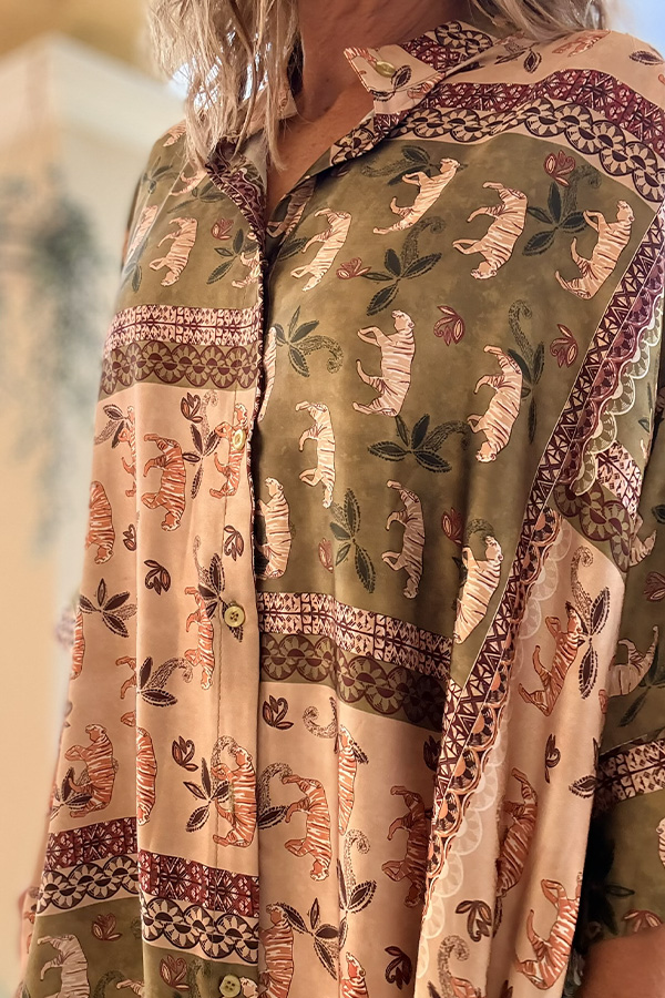 Robe Anne Imprimée – Robe Longue Bohème Chic