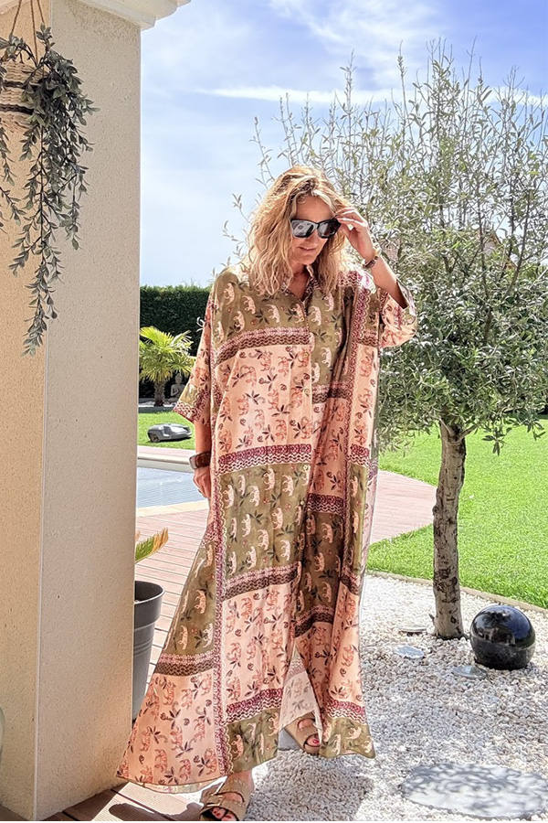 Robe Anne Imprimée – Robe Longue Bohème Chic