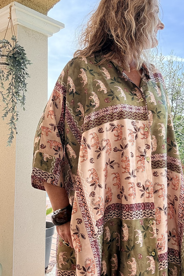 Robe Anne Imprimée – Robe Longue Bohème Chic