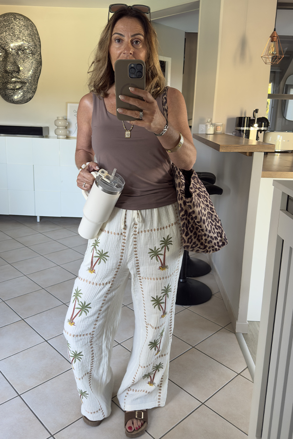 pantalon gaz de coton