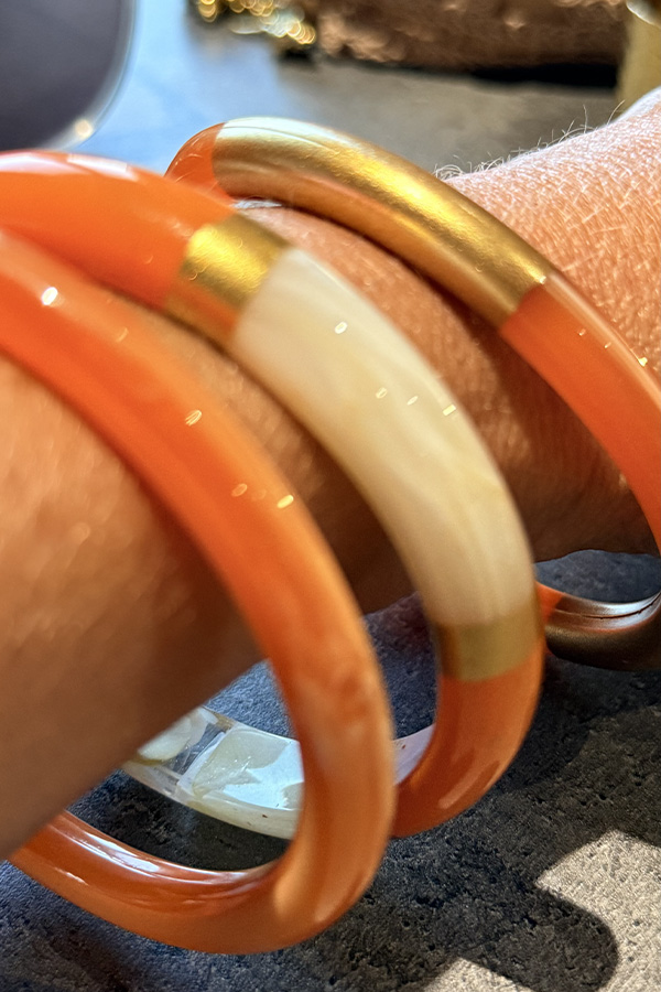 bracelets résine orange