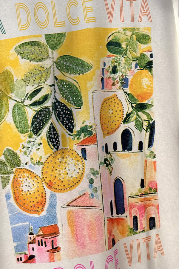 tshirt blanc coton dolce vita