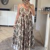 robe longue imprimée femme