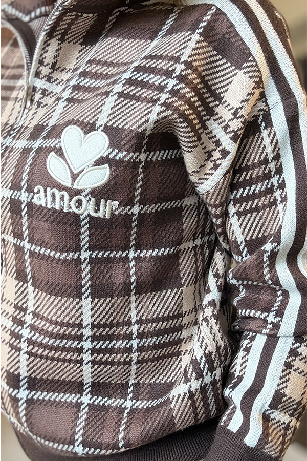 Alternative view of Gilet Amour – Marron & beige 🤎