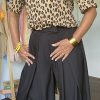 Pantalon Mybel noir large femme à pinces