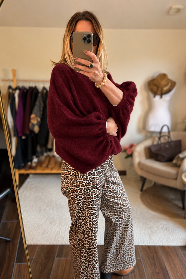 pull laine bordeaux