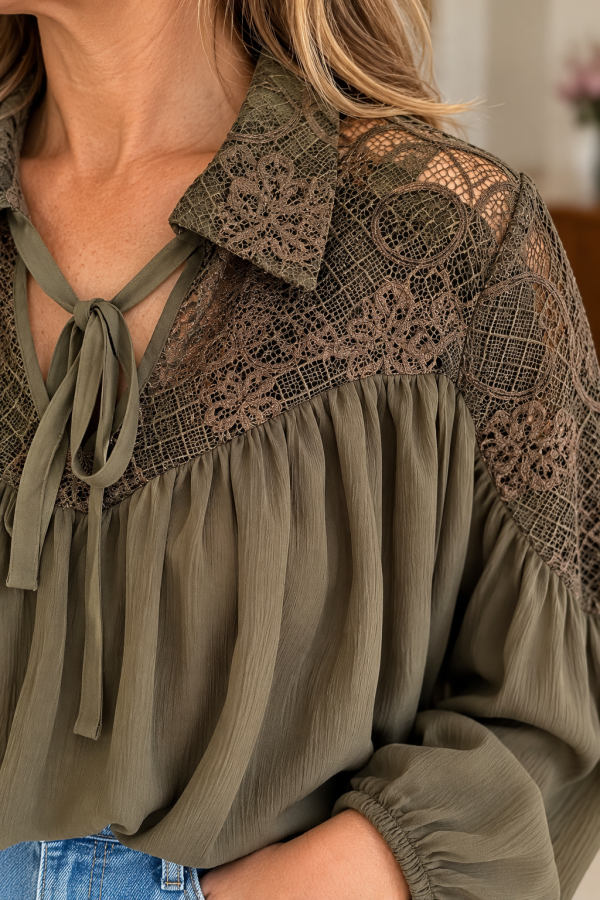 Alternative view of Blouse Caliopi Kaki