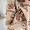 blouse bohème brodée femme