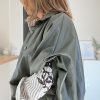 veste simili cuir kaki femme
