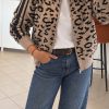 Gilet laine léopard