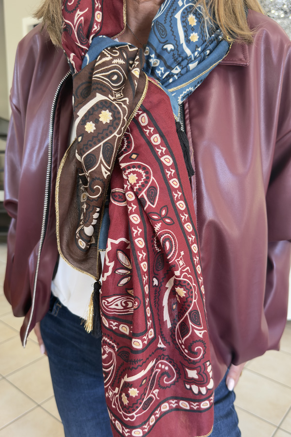 grande écharpe bandana femme