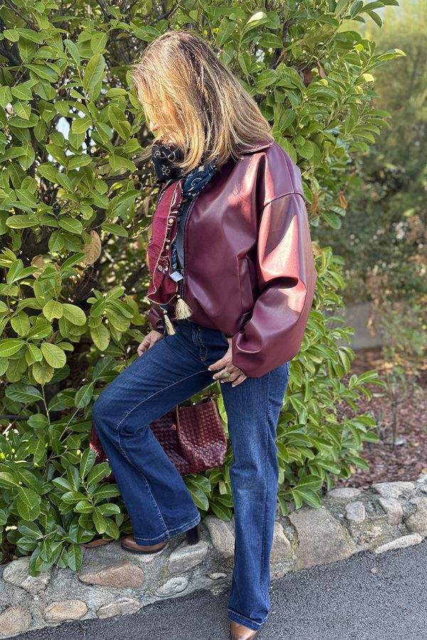 blouson bomber bordeaux femme