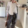 chemise rayée brodée femme